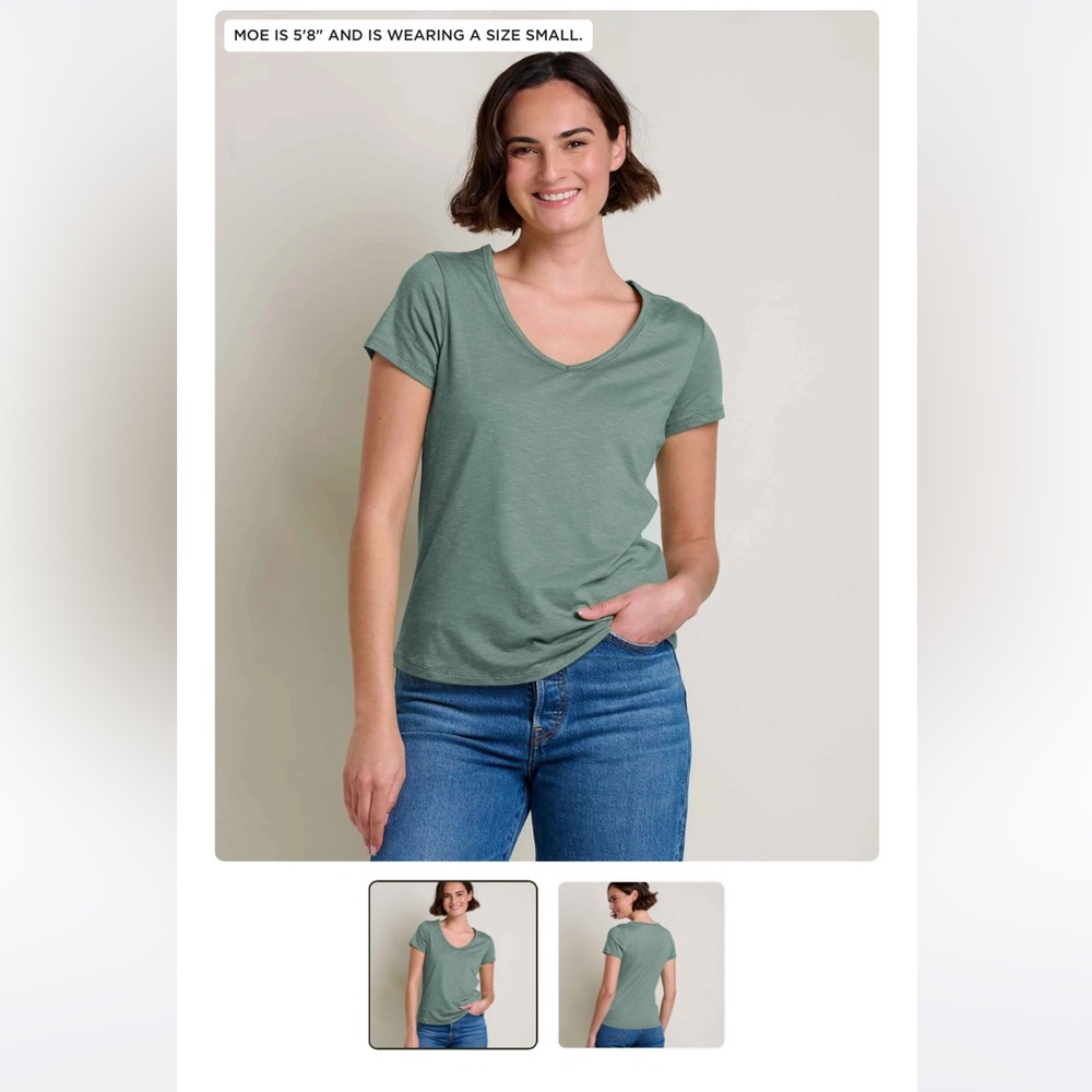 Toad & Co Marley II Vneck short sleeve NWT